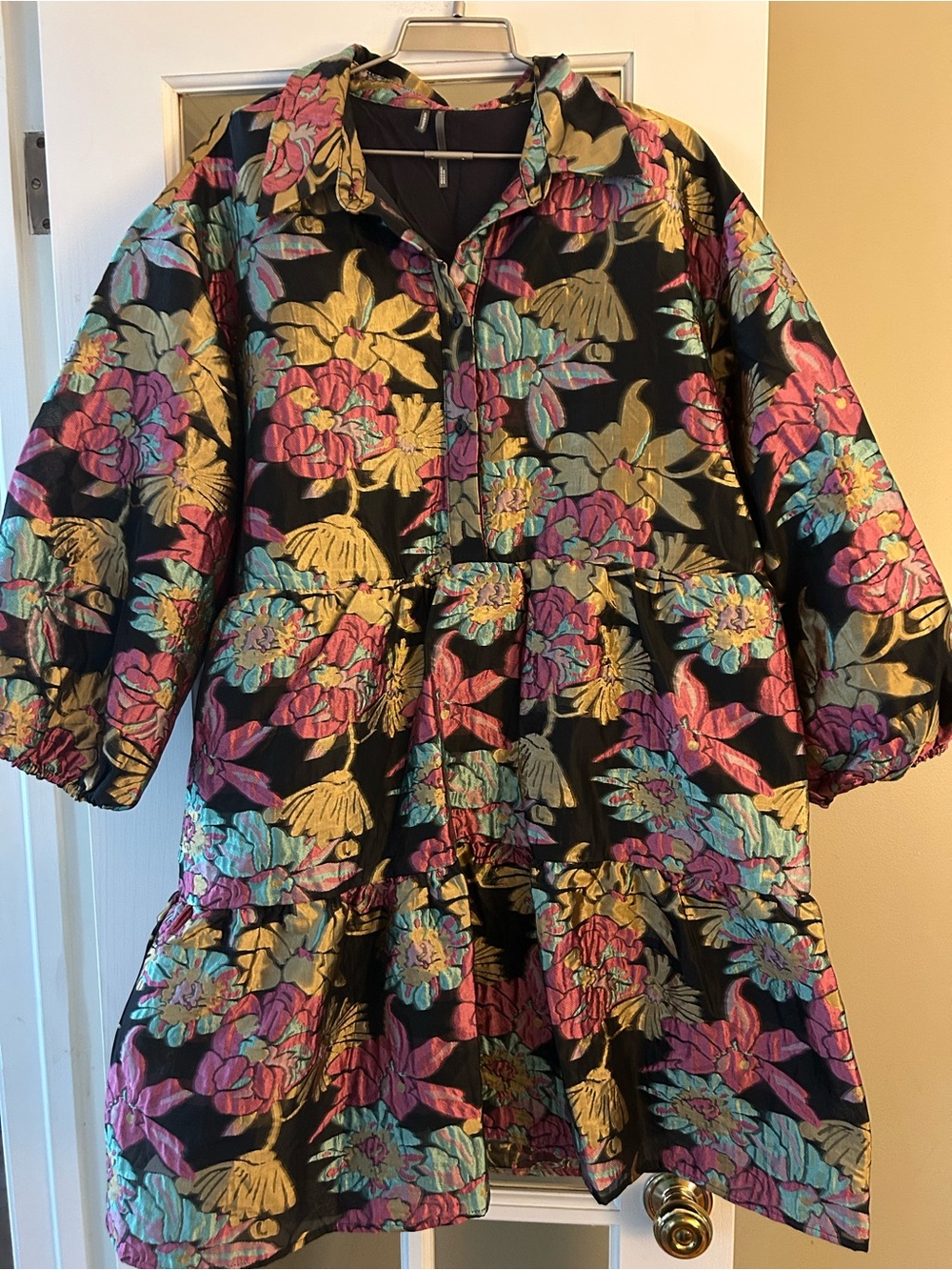 Anthropologie brocade pullover dress. Sz. XL